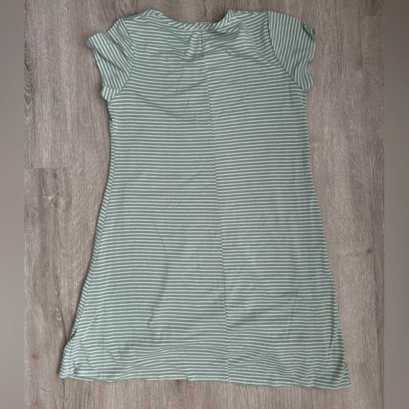 OLIVIA RAE Green Striped Above The Knee Length Knit Dress Sz M - Picture 2 of 3